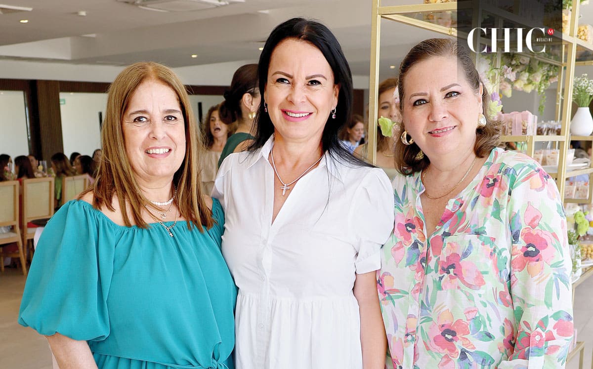 Sandra Felizardo, Marisela Muñoz y Marcela González disfrutaron del baby shower en honor a Ana Rebeca