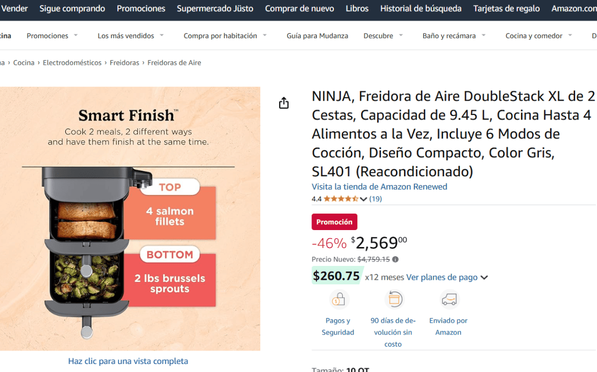 Freidora de aire de oferta en Amazon México (Foto: Amazon)
