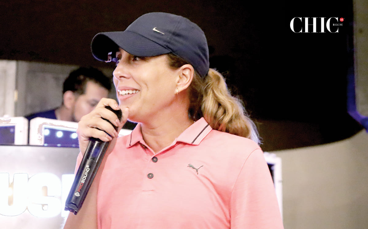 Isabel Castro, la presidenta saliente dio unas palabras de agradecimiento a las golfistas y a sus compañeras del Comité Femenil