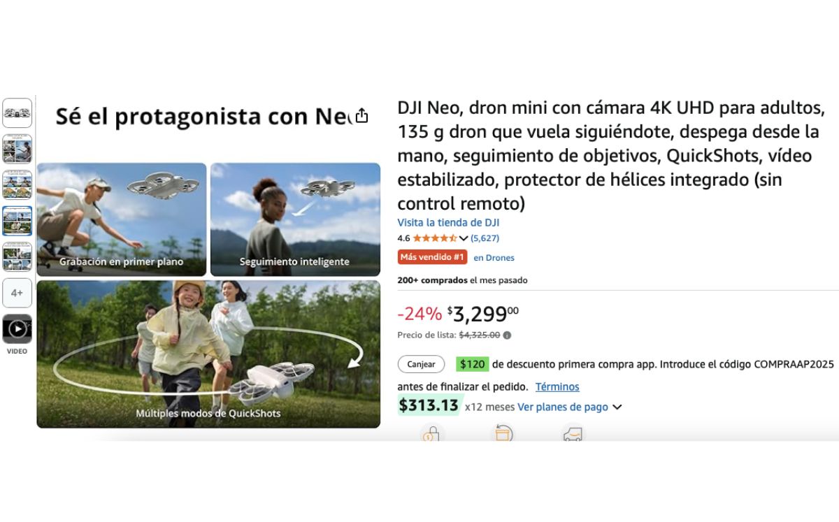 Mini dron en oferta (Amazon)