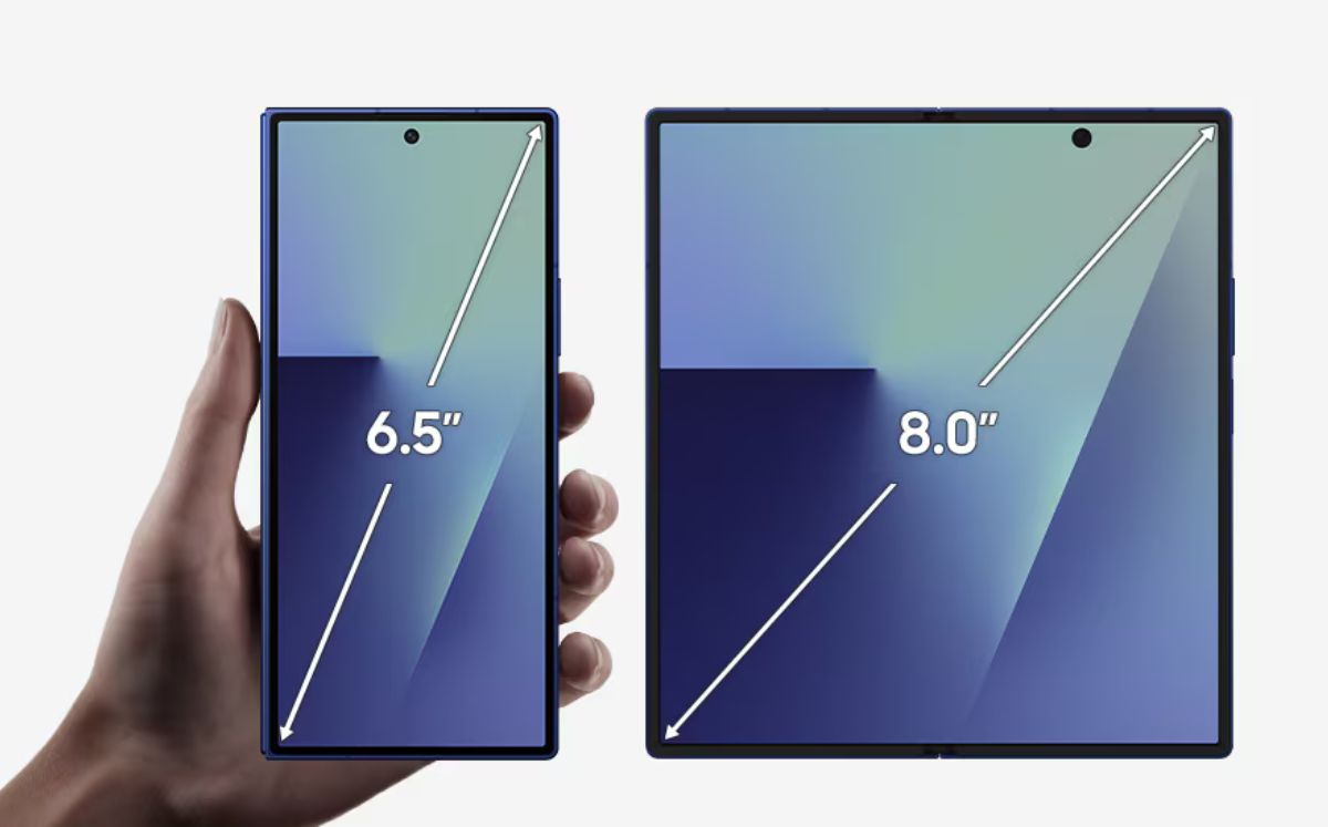 Tamaño del Samsung Galaxy Z Fold7 (Samsung)