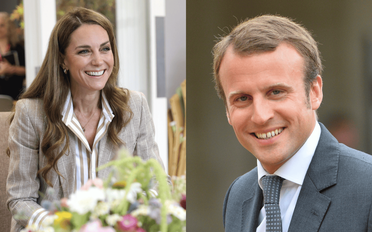 ¿Le coqueteó? El momento entre Macron y Kate Middleton que confundió a las redes