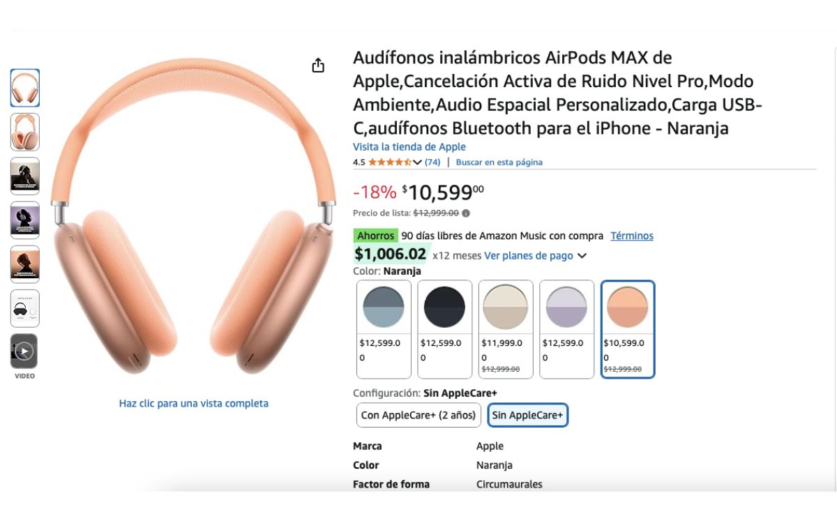 AirPods Max en descuento (Amazon)