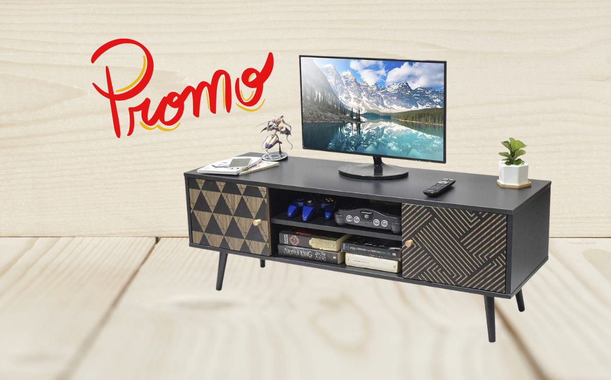 Amazon remata mesa para televisión en su precio más bajo (Foto: Amazon/Canva)
