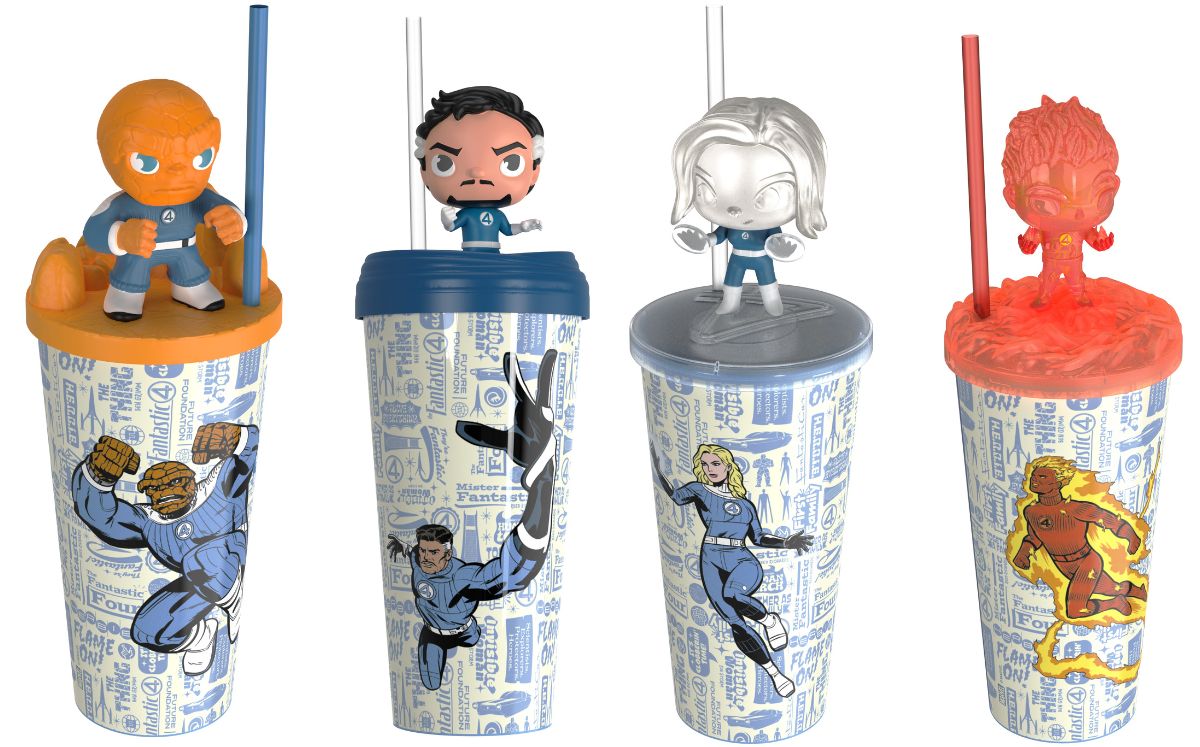 Vasos de "Los 4 Fantásticos" en Cinépolis (Ping Solutions)