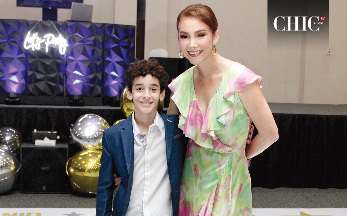 Jalil Saade y Paulina Orta felices en la celebración