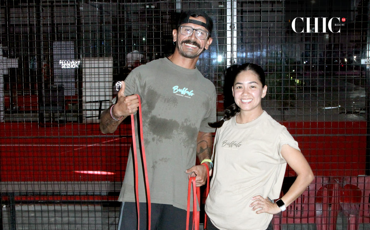 Mario Cruz y Silvia De Cruz participando en las actividades del cumpleaños de Ceci González
