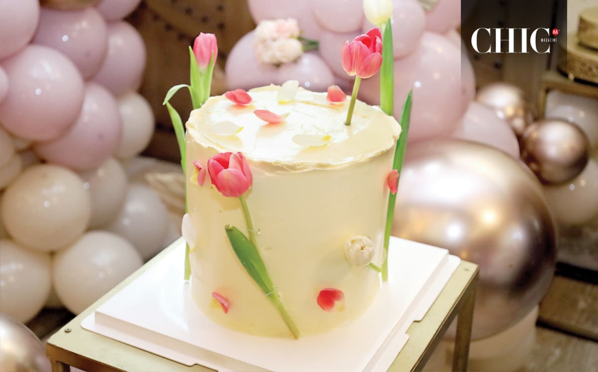 Los invitados pudieron degustar de un lindo pastel