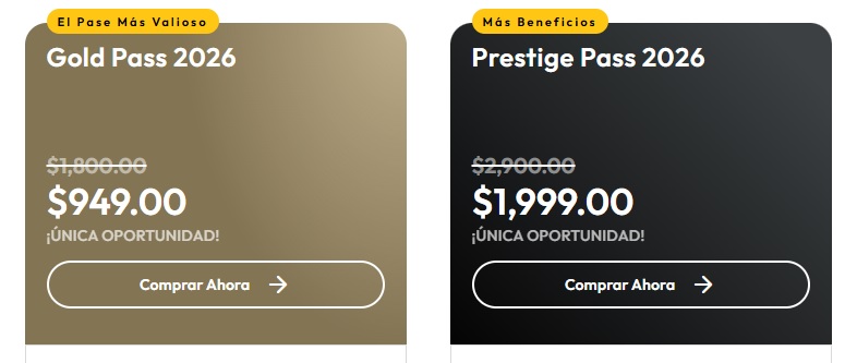 Oferta del Six Flags Gold Pass 2026 y Prestige Pass (Foto: Six Flags)