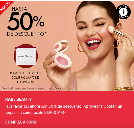 Descuento de Rare Beauty en Sephora (Sephora)