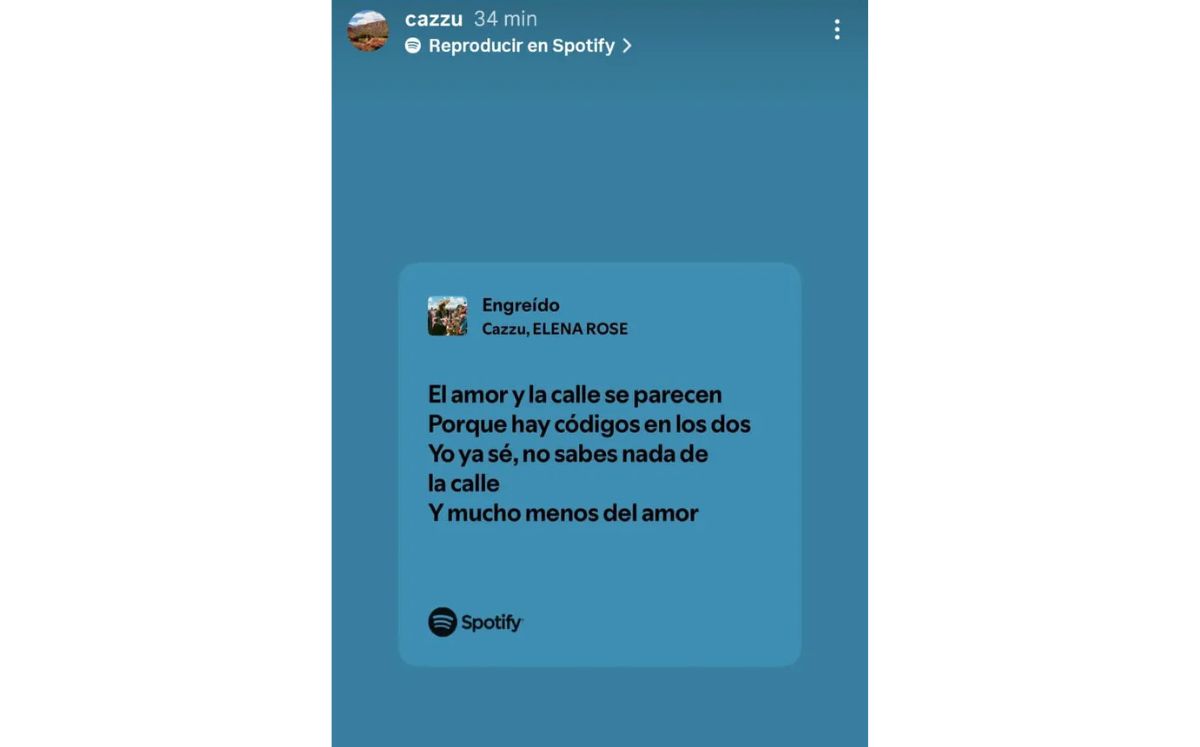 La presunta reacción de Cazzu (Instagram)