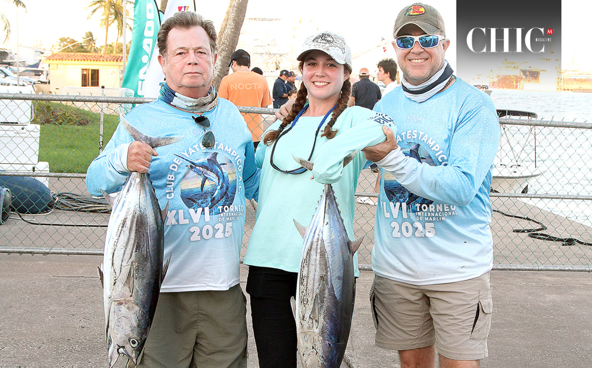Carlos Godard, Sara Godard y Rafael Godard, disfrutaron el evento del Torneo de Pesca del Club de Yates Tampico