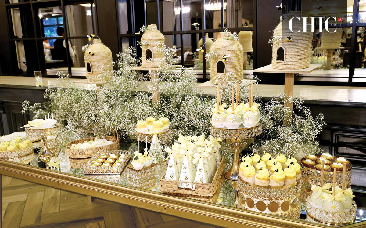 La mesa de postres lució encantadora