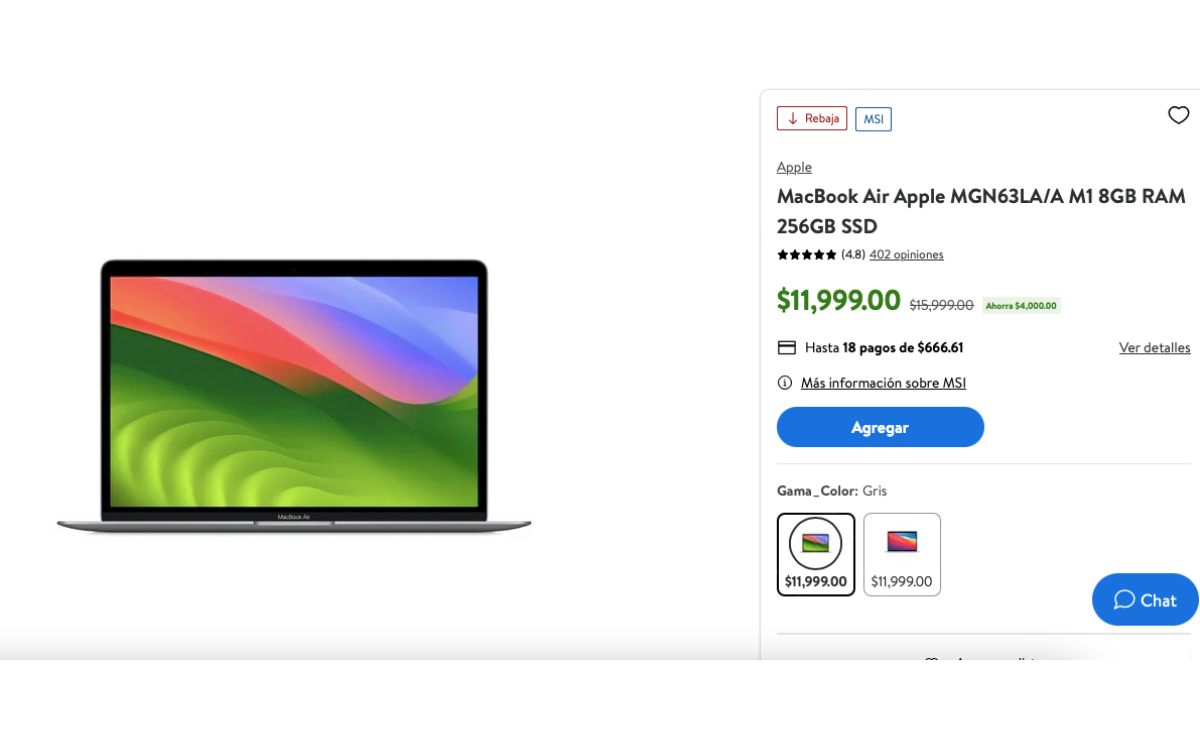 MacBook Air en descuento (Walmart)