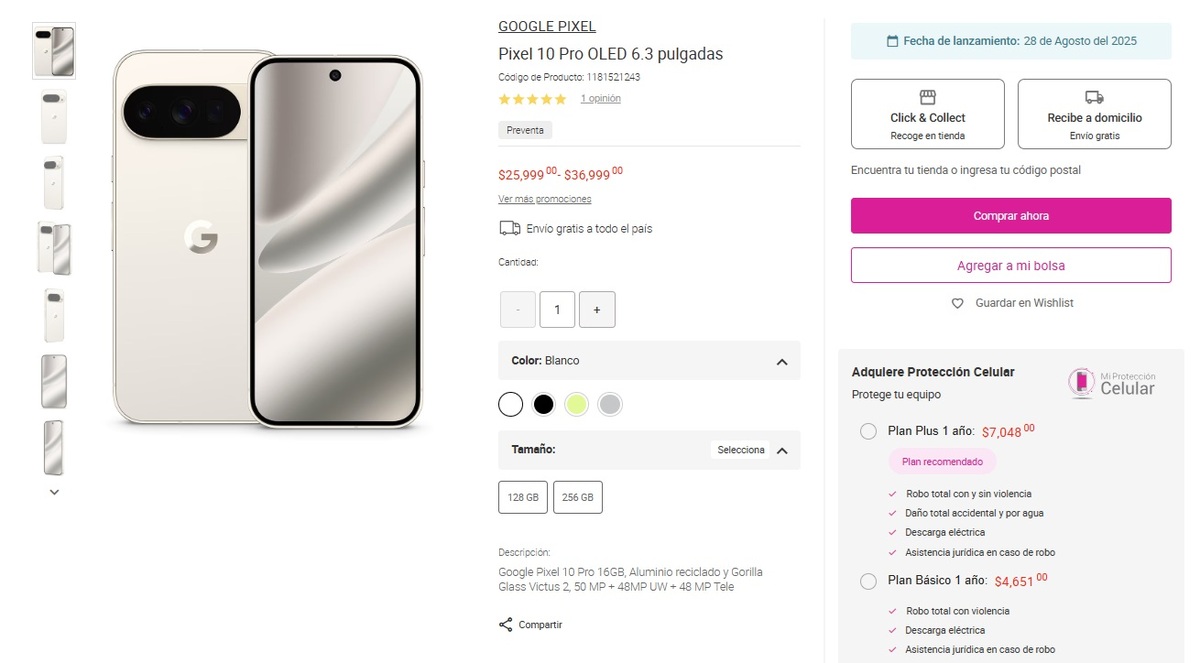Cómo comprar el Google Pixel 10 Pro al mejor precio (Foto: Liverpool)