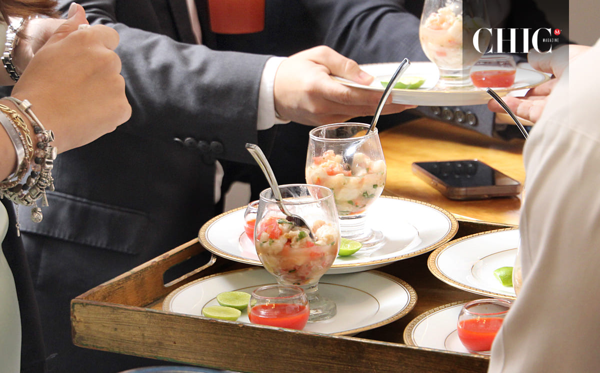 Los invitados disfrutaron de un exquisito menú de canapés, preparado por Vero Parra
