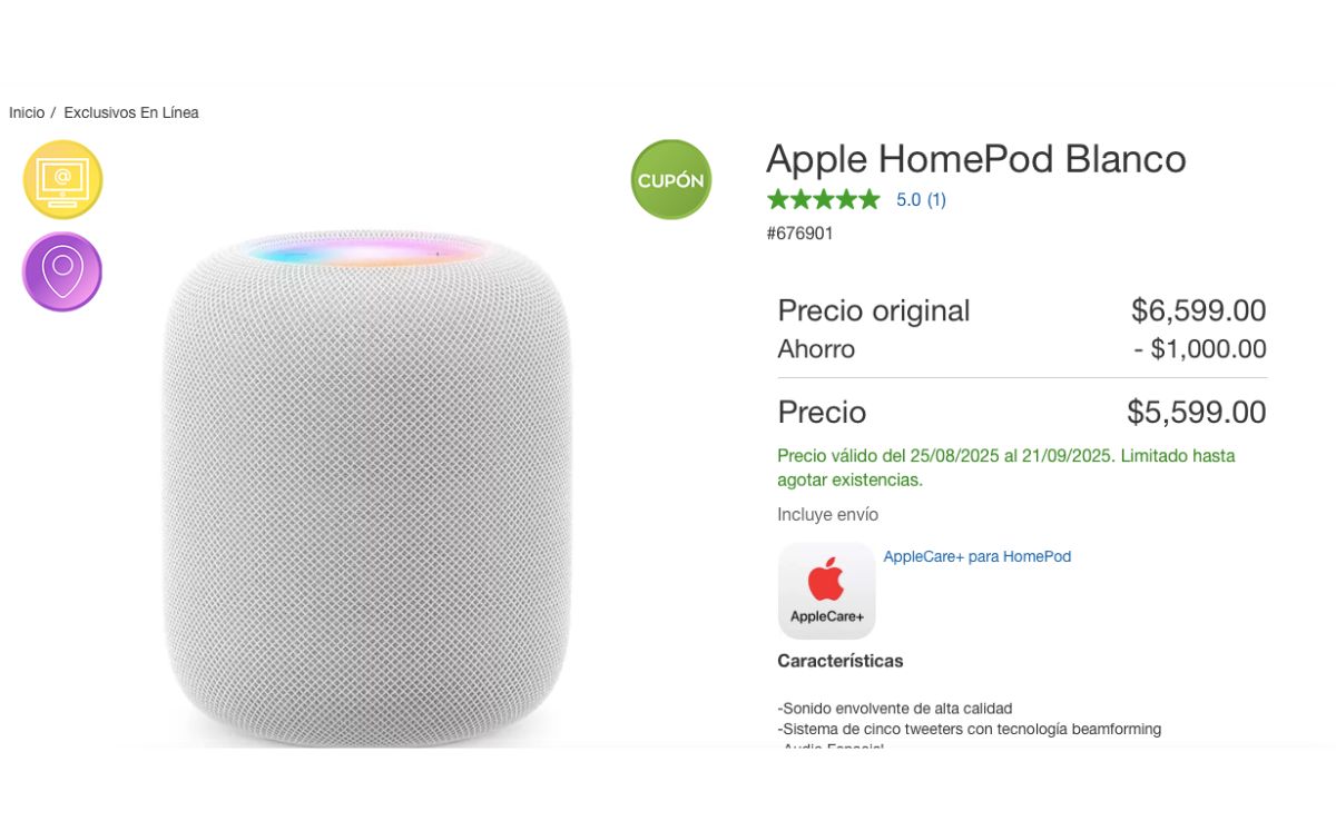 Apple HomePod en descuento (Costco)