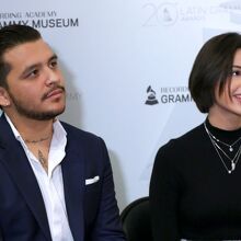 Christian Nodal y Ángela Aguilar reaparecieron en la comida de los 300 más influyentes (Getty Images)