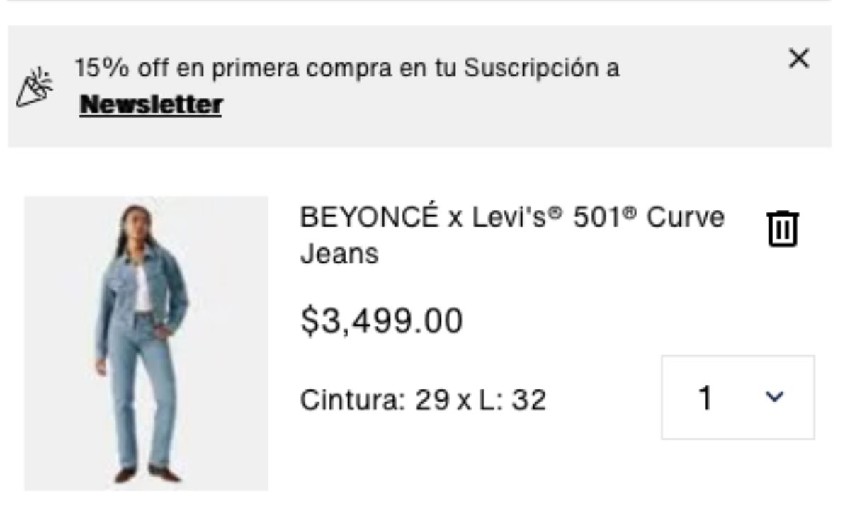 Jeans de Beyoncé Levi’s en descuento (Levi's)