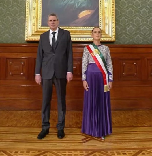 Claudia Sheinbaum: Vestido en su primer Grito de Independencia (Foto: Youtube)