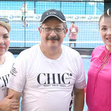 Martha de Villarreal, Raúl Villarreal y Dorena Caballero