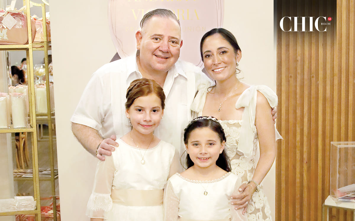 Jacobo Galván, Mónica Hamelius, Andrea Galván y Victoria Galván