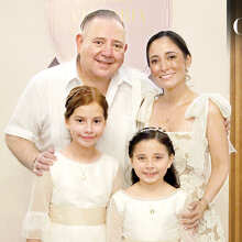 Jacobo Galván, Mónica Hamelius, Andrea Galván y Victoria Galván