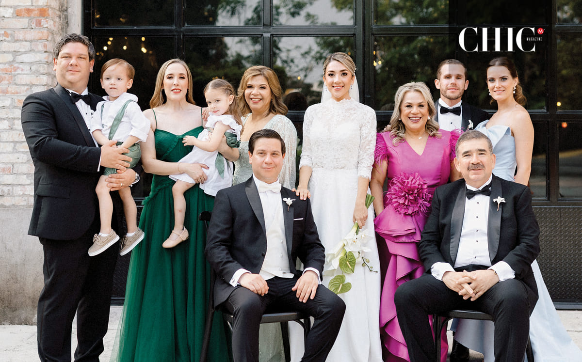 René Rodríguez, René Rodríguez, Emma Juárez, Emma Rodríguez, Mónica Aviña, Andrés Rodríguez, los novios, Carlos Meza, Carlos Meza y Silvia Aldape