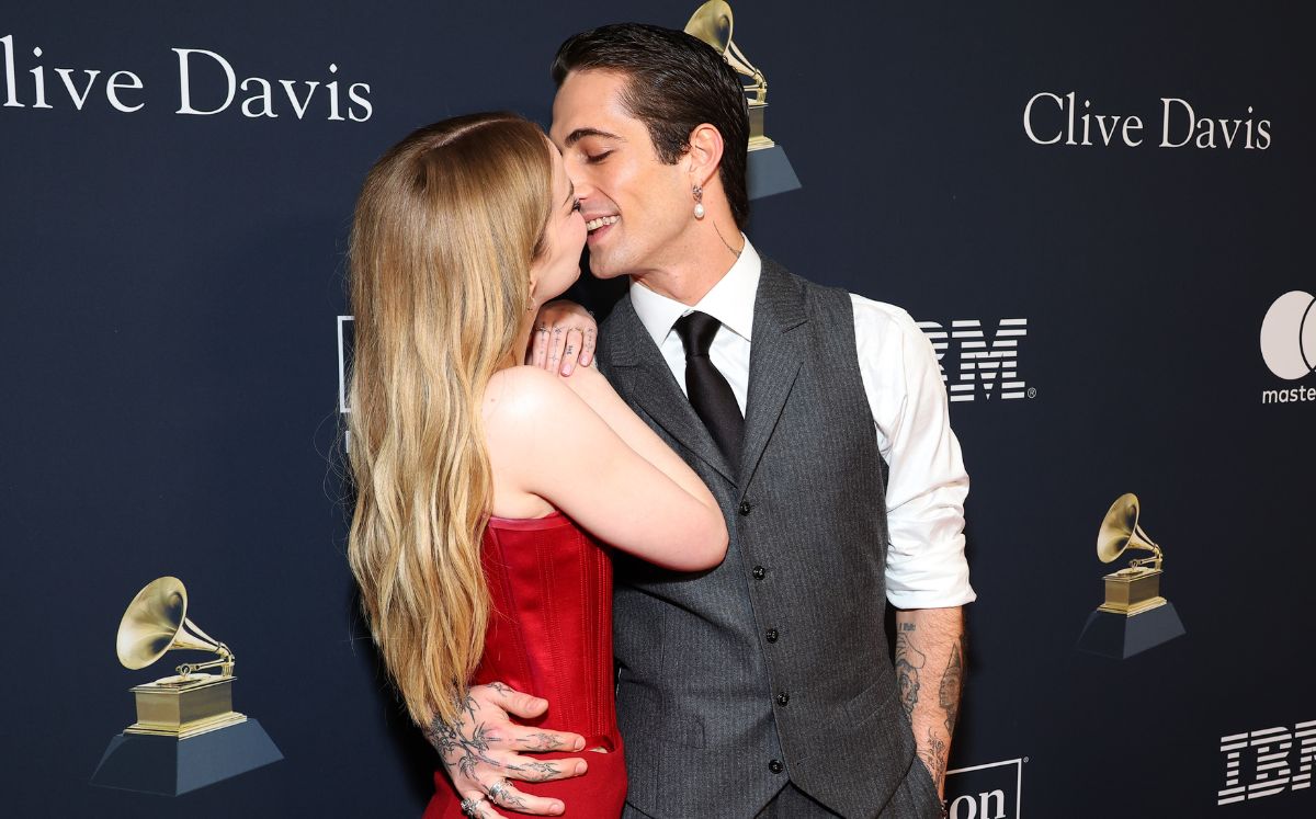 Dove Cameron y Damiano David cuando hicieron oficial su relación (Getty Images)