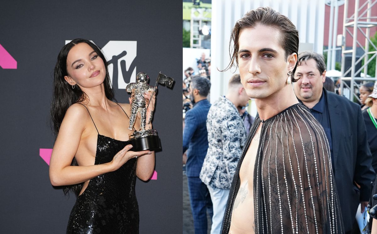 Dove Cameron y Damiano David en su reencuentro (Getty Images)