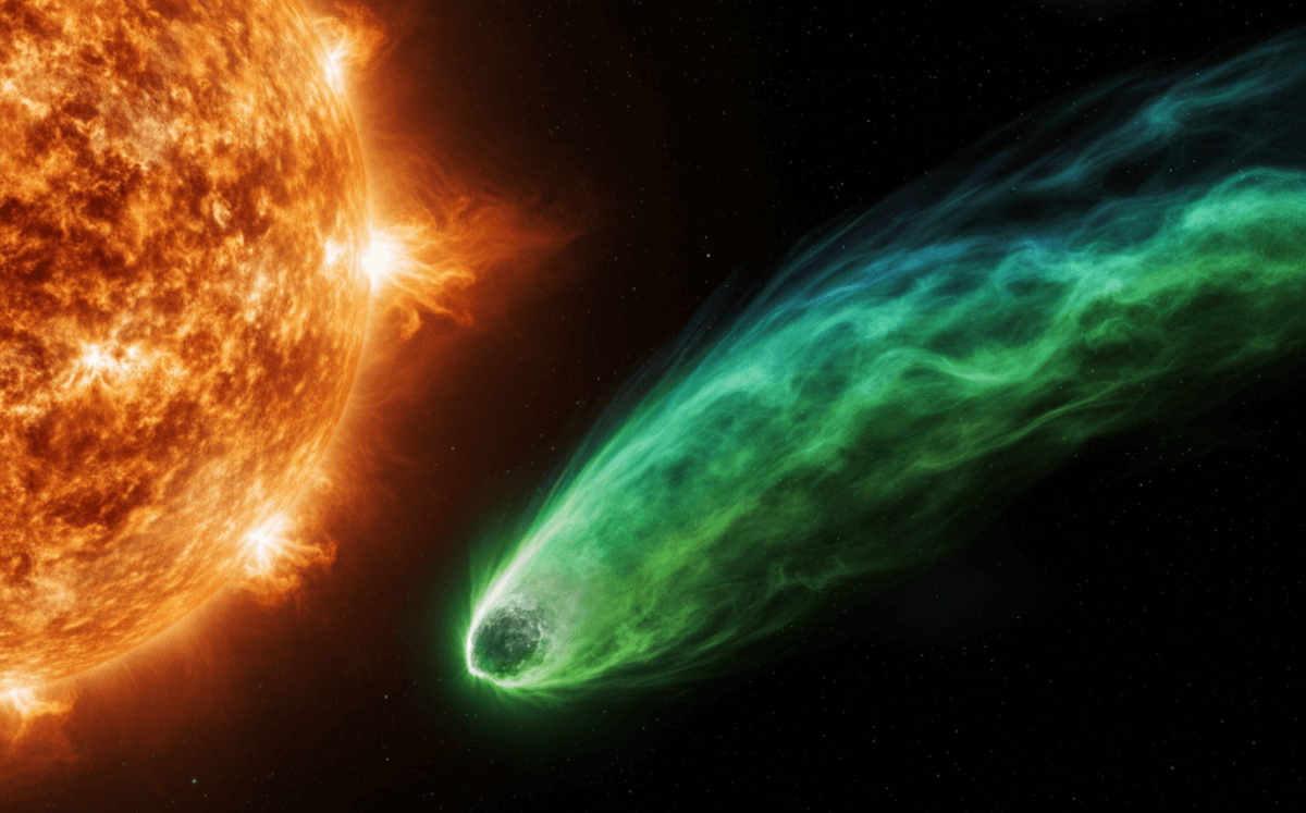 Así es como el cometa 3I/ATLAS reapareció o en el cielo terrestre (Foto: Gemini IA)