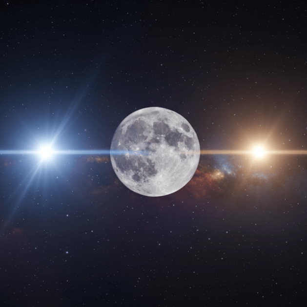 Captan destellos en la Luna (Foto: Gemini IA)