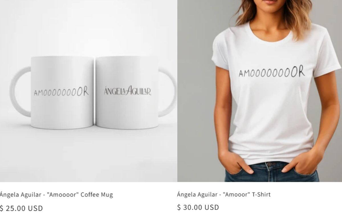 Merch de Ángela Aguilar (Foto: Página Oficial de Ángela Aguilar)