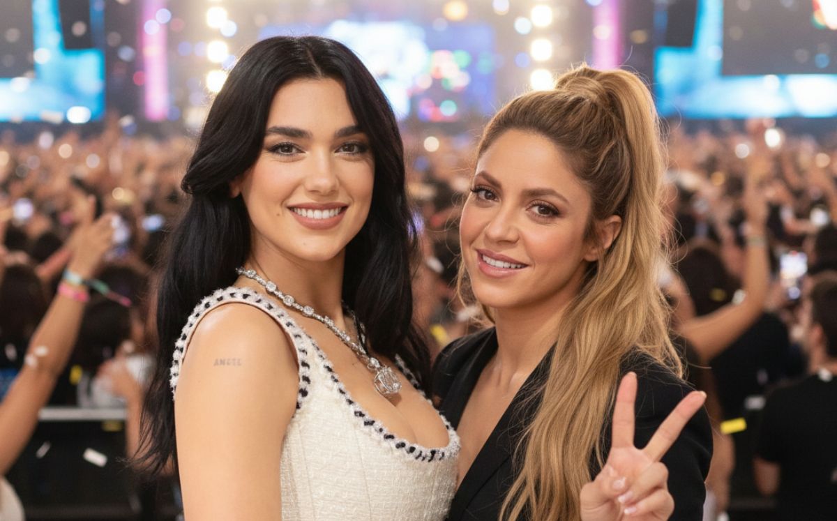 Dua Lipa homenajeó a Shakira en Bogotá, pero la colombiana no apareció en el escenario con ella (IA)