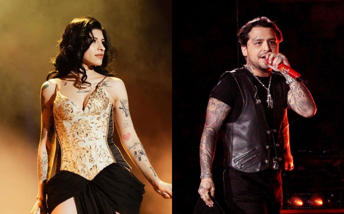 Cazzu responde a críticas contra Christian Nodal en pleno concierto (Fto: Instagram/Getty)