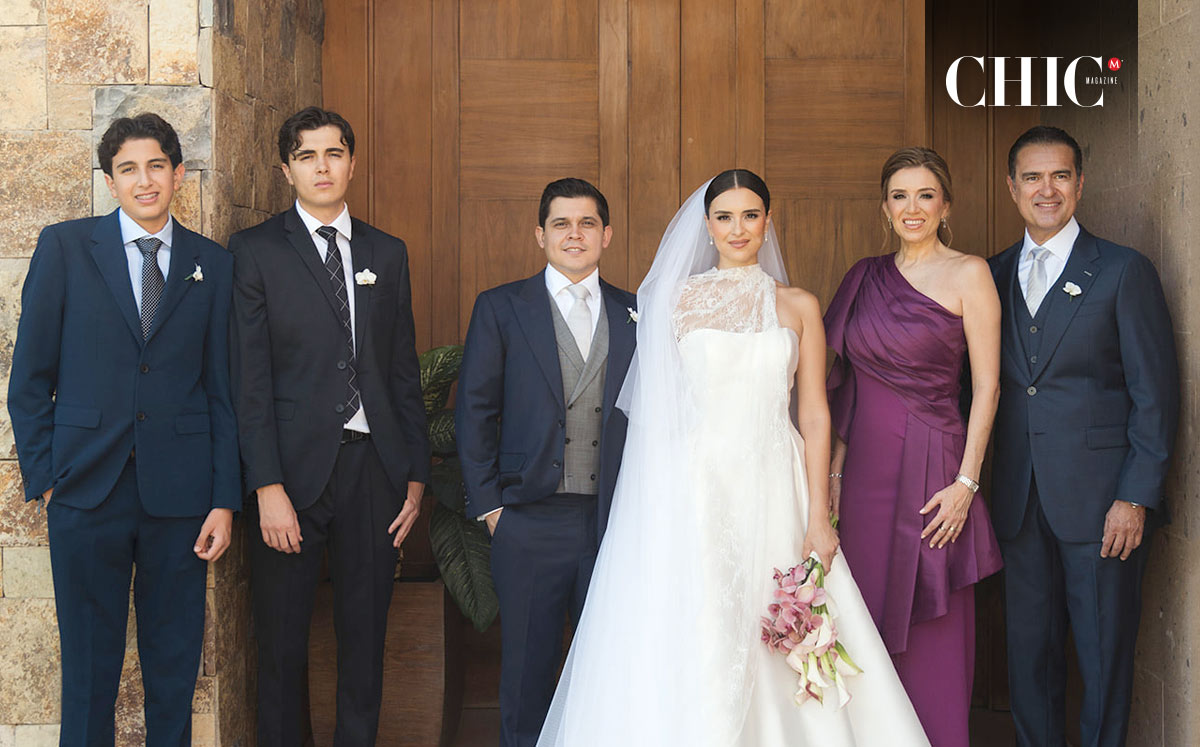 Familia de la novia. Diego, Augusto, Pepe, Natalia, Lorena y Augusto