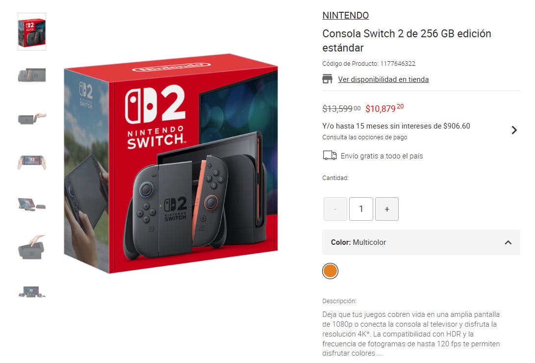 Rebaja de la Nintendo Switch 2 en Liverpool (Foto: Liverpool)