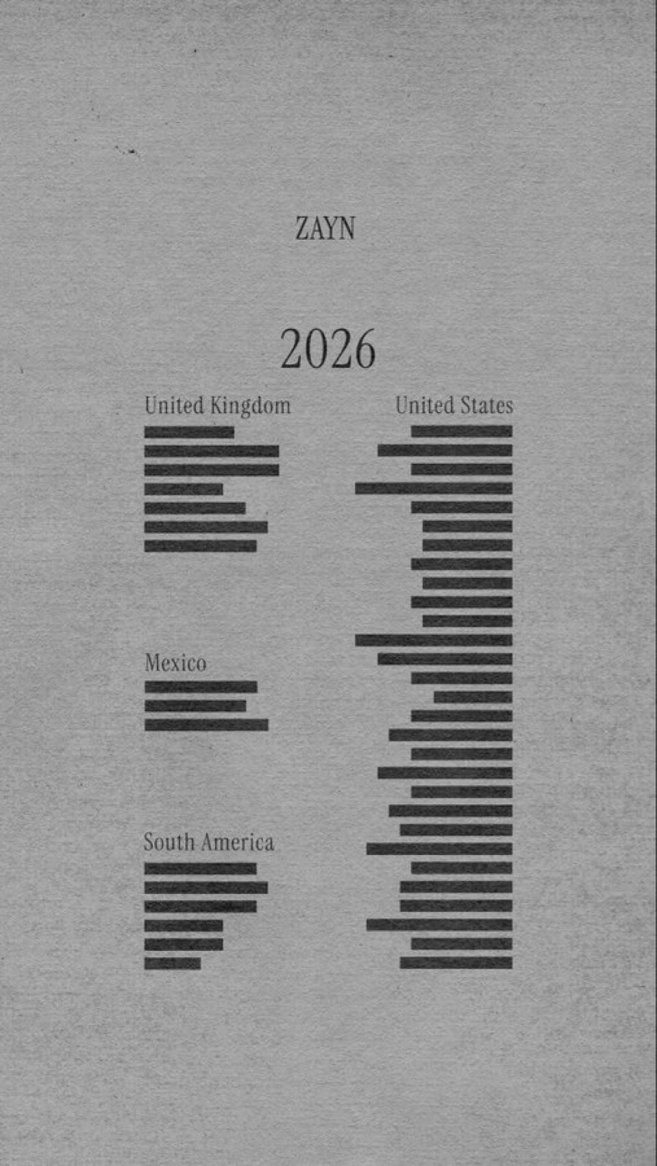 Zayn Malik revela detalles de su gira en 2026 (Instagram)