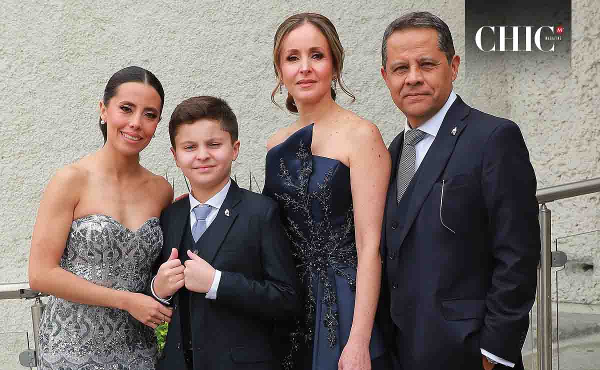 FAMILIA DEL NOVIO. Valeria Aramburu, Rodrigo Aramburu, Angélica Aldrete y Arturo Aramburu / Fotos: Daniel Saldívar