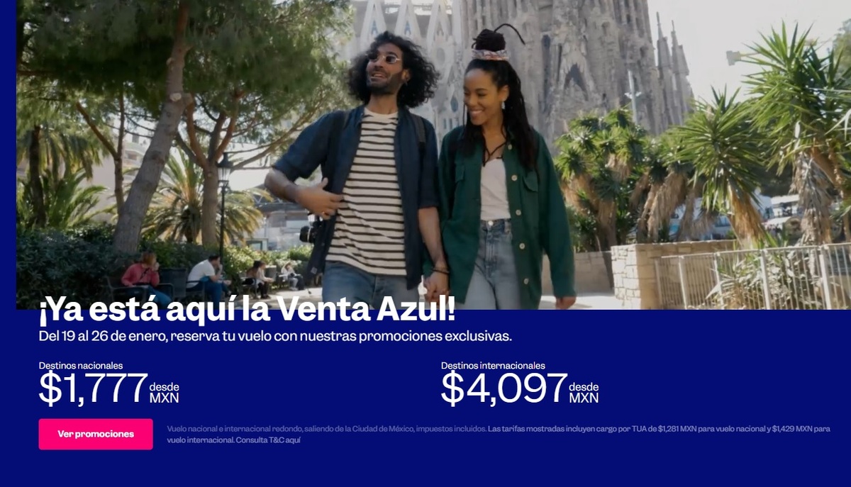 Arrancan las ofertas por la Venta Azul de Aeroméxico (Foto: Aeroméxico)