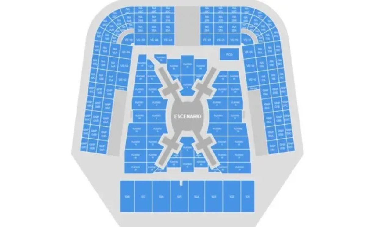 Mapa de BTS en México (Ticketmaster)