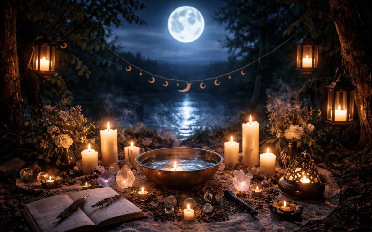 Cómo  hacer un ritual a la luna: Paso a paso para manifestar tus deseos (Foto: IA)