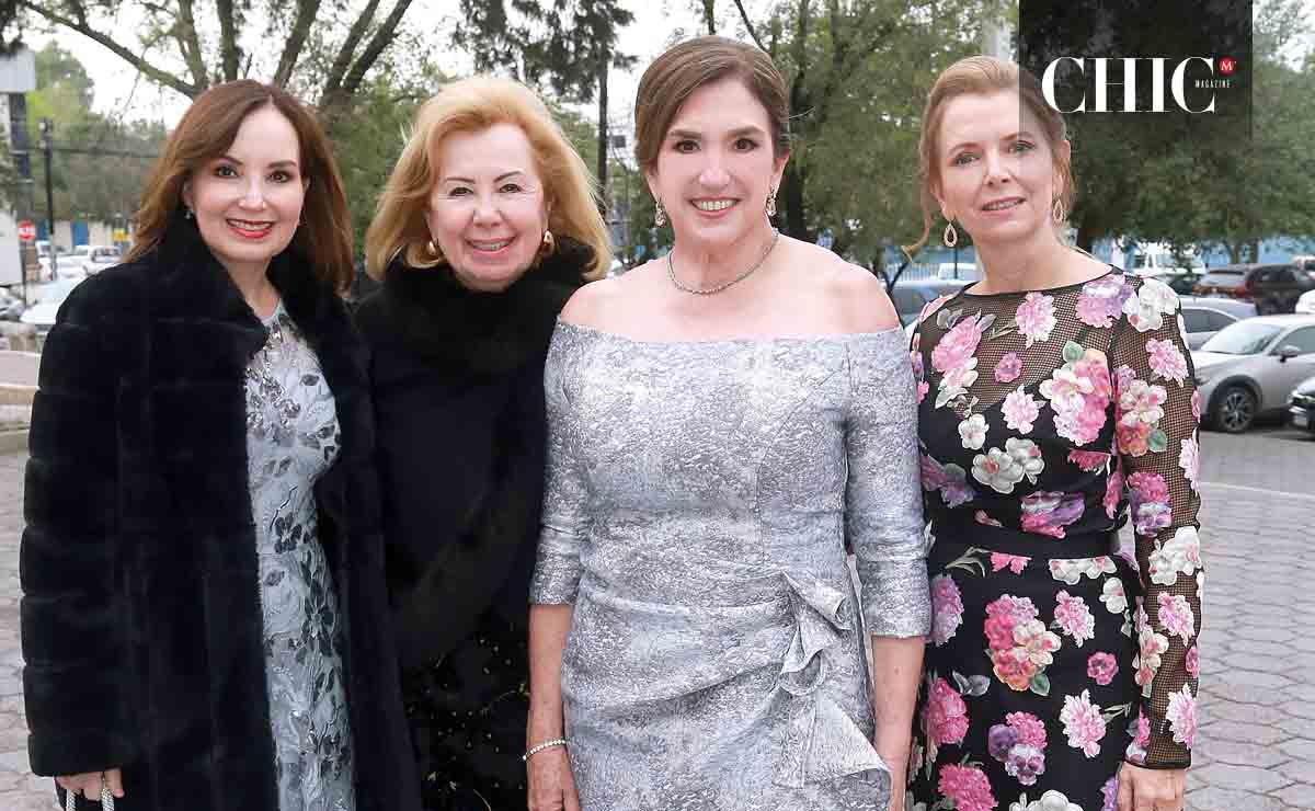 Mamá del novio Lucía Sojo de Guzmán junto a Mary González, Chachis de la Garza Y Kristel Enkerlin / Fotos: Omar Valdez