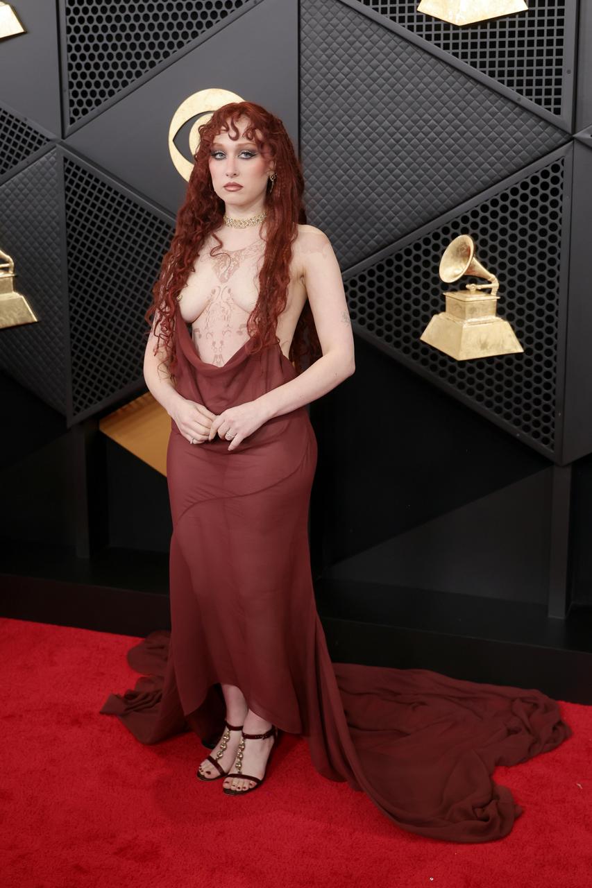 El vestido de Chappell Roan en los Grammy 2026 ha generado polémica (Getty Images)