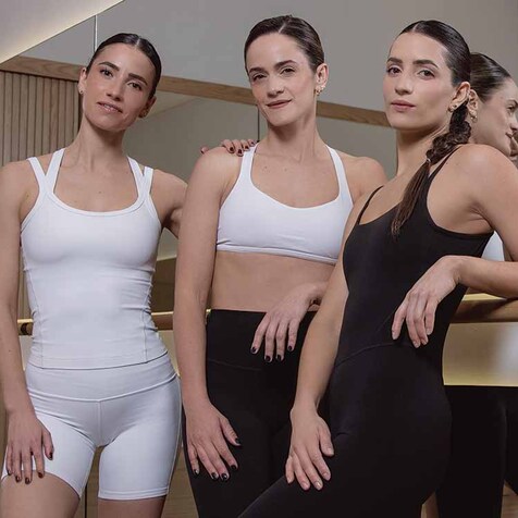 Alejandra Sainz, María Lozano y Sofía Lozano, amigas y socias de In Barre Studio. (Foto: Jesús Flores @jesusfloresphoto)