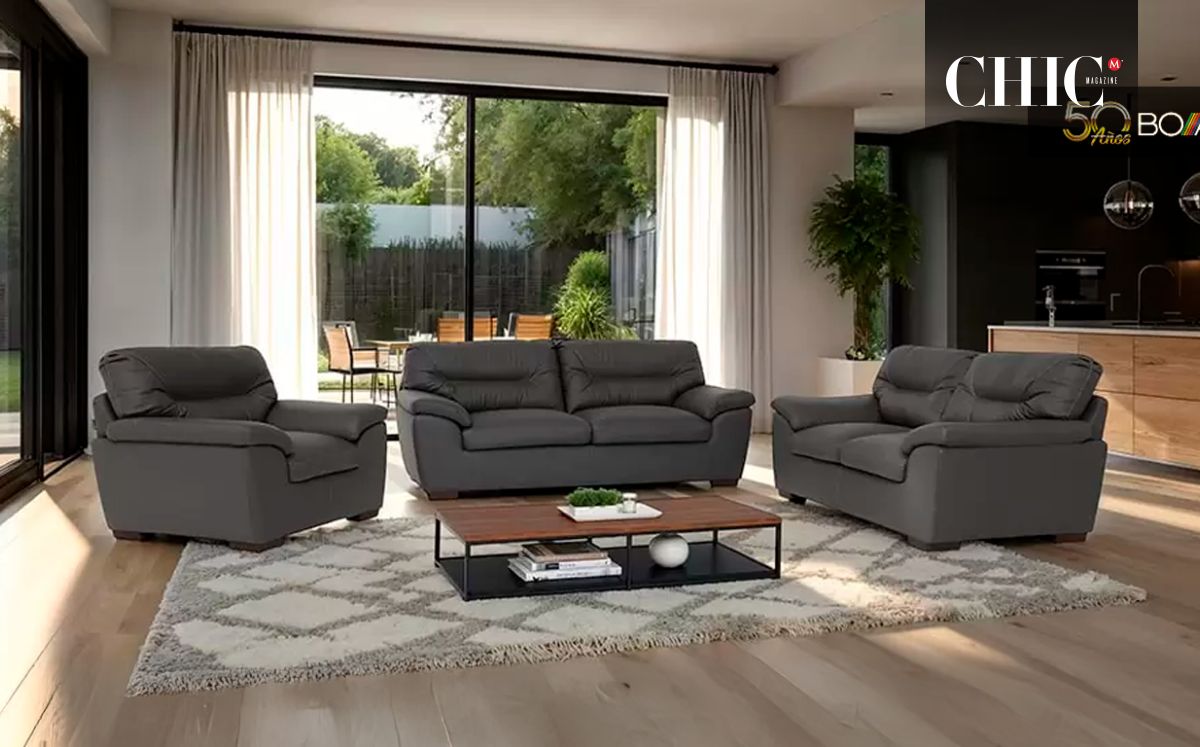 La sala de 3 piezas crea un balance visual que aporta armonía al espacio. (Cortesía)