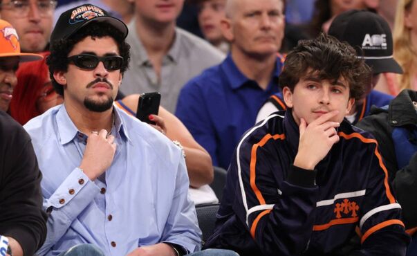Timothée Chalamet y Bad Bunny salen juntos sin sus novias y generan polémica (Getty Images)
