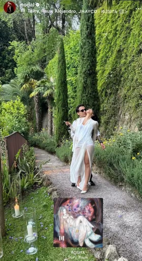 La foto de Christian Nodal con la canción "Rosita" (Foto: Instagram)