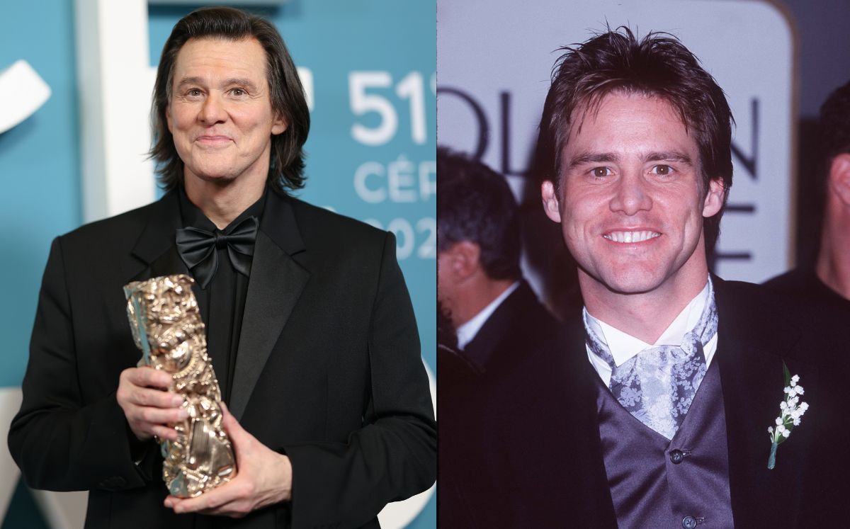 Jim Carrey antes y después (Getty Images)