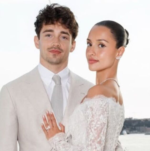 Alexandra Saint Mleux: Vestido de novia en su boda con Charles Leclerc (Foto: Instagram)